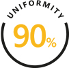 Logo 90 % Homogenität