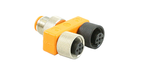 Adaptateur EFFILUX pour doubler les câbles, 1 entrée M12 male vers 2 sortie M12 femelle