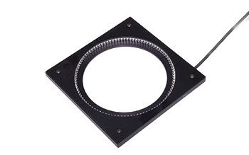 EFFI-RLLA is an off-axis low angle ring light which is useful for machine vision systems to highlight surface defects and many other inspection objectives.