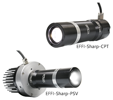 EFFI-sharp v2 highly powerful LED projector, homogeneous and focused short or long distance for industrial vision and quality control.
