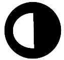 Representation of the EFFI-Sharp projection of the shape of a half-moon.