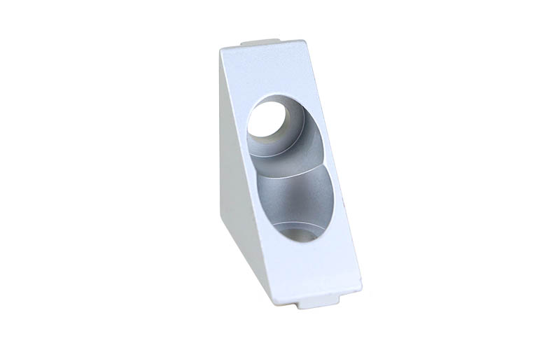 Representation of the mechanical accessory: lighting bracket Square | Allowing to fix a product by its profile on a mechanical support thanks to 2 T-nuts.