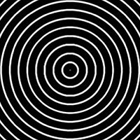 Representation of an alignment mask of 50µm concentric circles for the EFFI-Lase