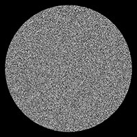 Representation of a stereovision mask of rounds on a surface of 25x25mm² for EFFI-Lase-V3.