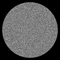 Representation of a stereovision mask of rounds on a surface of 25x25mm² for EFFI-Lase-V3.