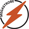 MegaStrobe-Logo der EFFILUX-Logistik-Balkenleuchten, der EFFI-Flex-LG